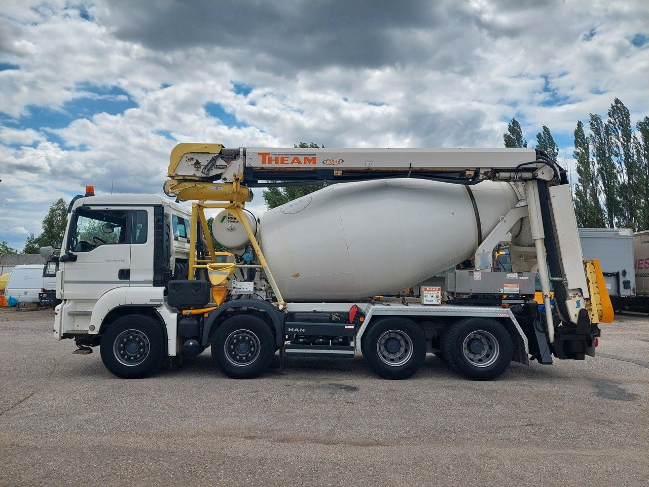 MAN TGS 32.420 BB Stetter AM 8 FHCBL + Theam T3D16 - Автобетоносмеситель: фото 5 MAN TGS 32.420 BB Stetter AM 8 FHCBL + Theam T3D16 - Автобетоносмеситель: фото 5