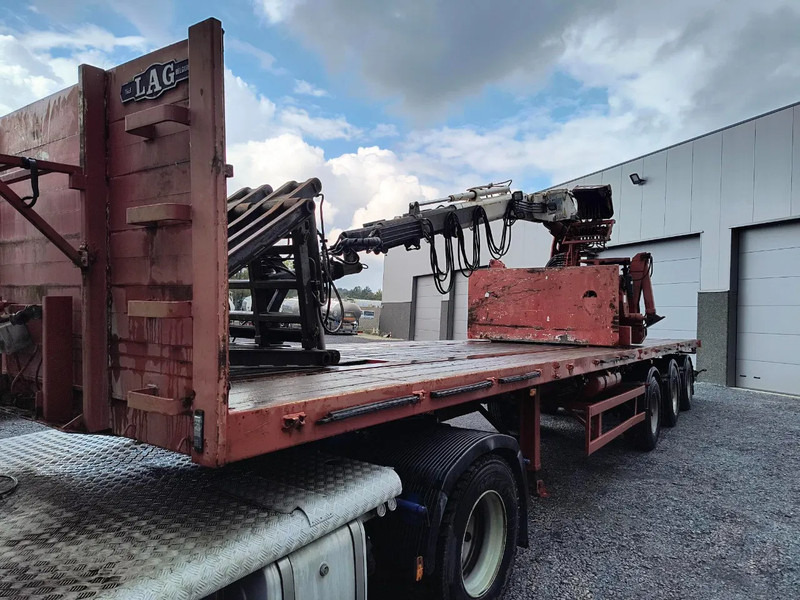 LAG 16000-R KENNIS CRANE - 2 STEERING AXLES - Полуприцеп бортовой/ Платформа: фото 1 LAG 16000-R KENNIS CRANE - 2 STEERING AXLES - Полуприцеп бортовой/ Платформа: фото 1