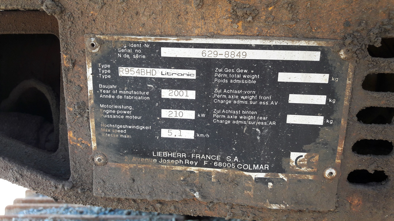 LIEBHERR R954B S/N: 629-8849 (2001) - Гусеничный экскаватор: фото 5 LIEBHERR R954B S/N: 629-8849 (2001) - Гусеничный экскаватор: фото 5
