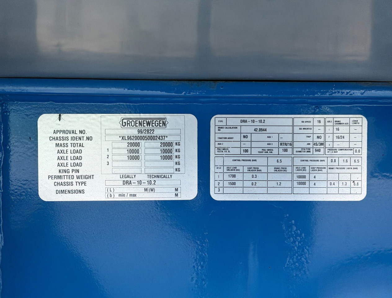 Прицеп-фургон Groenewegen DRA-10-10-2 VéDéCar Isolated BOX BPW Axles Disc Brakes Tail Lift NEW Condition: фото 11 Прицеп-фургон Groenewegen DRA-10-10-2 VéDéCar Isolated BOX BPW Axles Disc Brakes Tail Lift NEW Condition: фото 11
