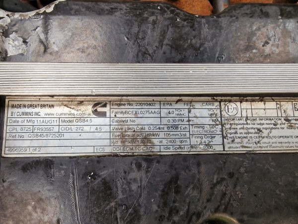 Cummins QSB4.5 CPL 8725 Engine (Plant) - Двигатель для Строительной техники: фото 2 Cummins QSB4.5 CPL 8725 Engine (Plant) - Двигатель для Строительной техники: фото 2