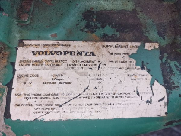 Volvo TAD1640GE Engine (Industrial) - Двигатель для Промышленного оборудования: фото 3 Volvo TAD1640GE Engine (Industrial) - Двигатель для Промышленного оборудования: фото 3