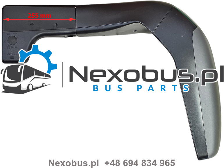 Lusterko Mercedes Intergo Setra 4.. NF UL prawe L=255 mm - Зеркало заднего вида для Автобусов: фото 1 Lusterko Mercedes Intergo Setra 4.. NF UL prawe L=255 mm - Зеркало заднего вида для Автобусов: фото 1