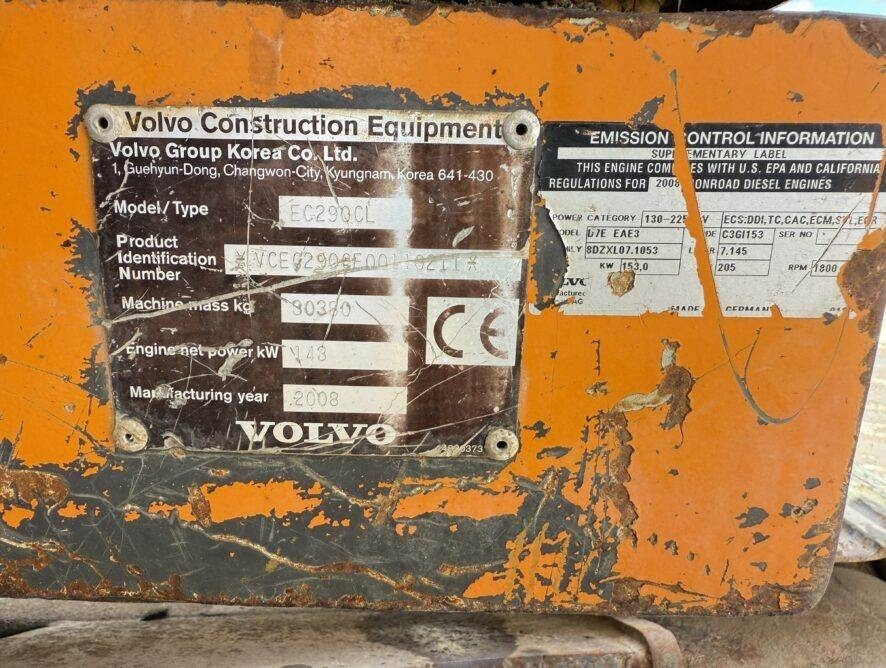 Volvo EC290CL - Гусеничный экскаватор: фото 5 Volvo EC290CL - Гусеничный экскаватор: фото 5