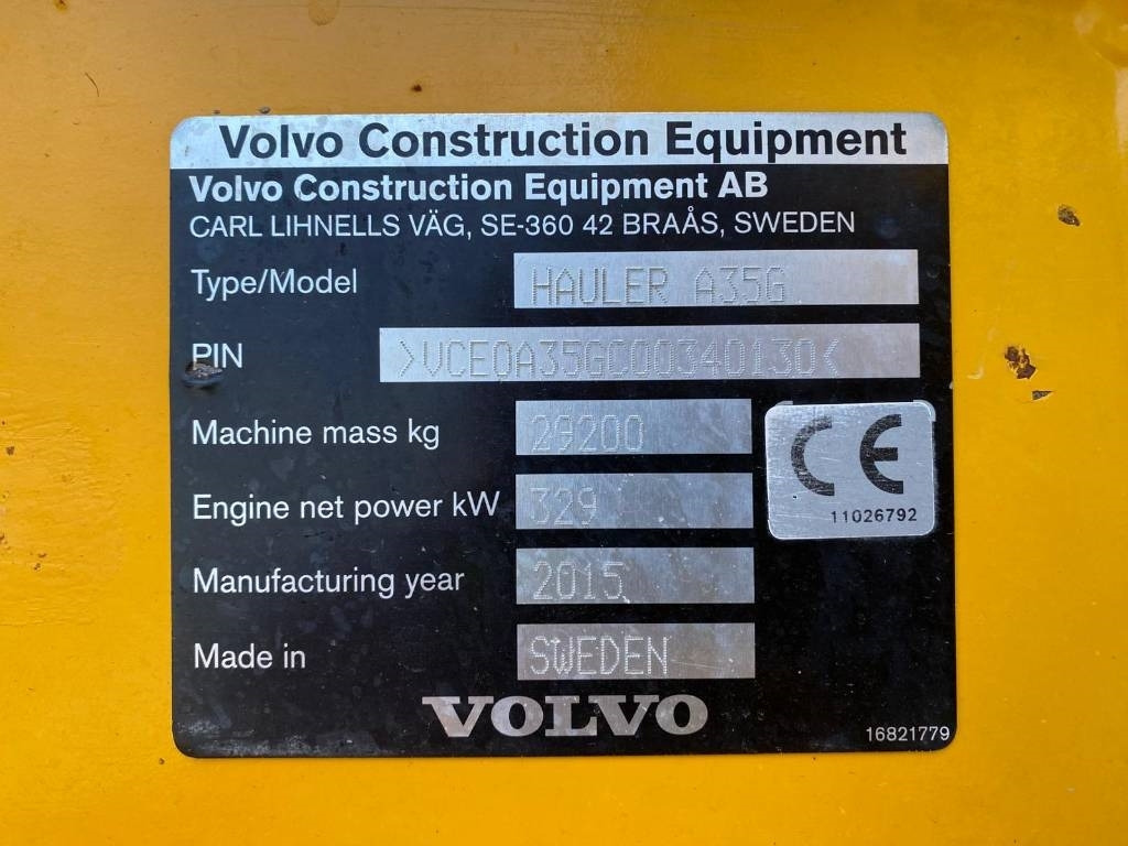 Сочленённый самосвал Volvo A 35 G: фото 10 Сочленённый самосвал Volvo A 35 G: фото 10