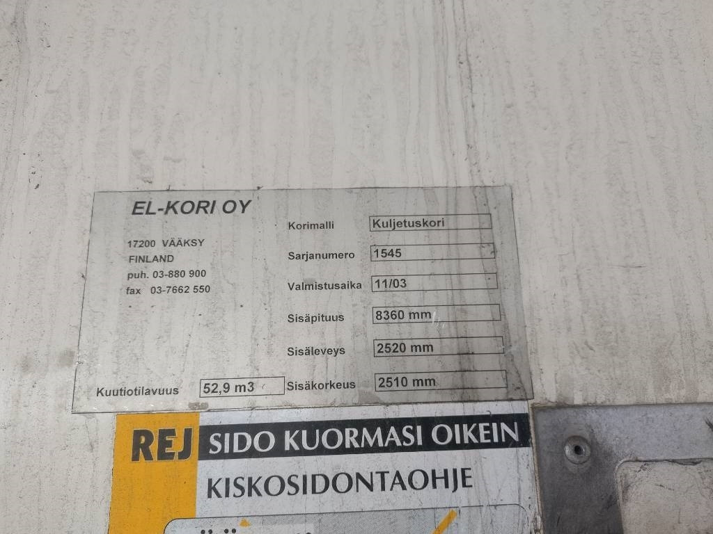 Грузовик с закрытым кузовом Volvo FM9 4x2 8,40m pitkä kylkiaukeava kori: фото 7