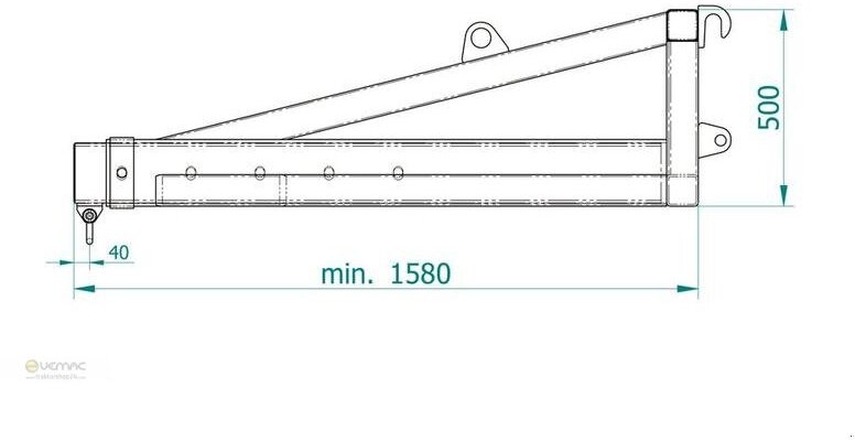 Vemac Lasthaken Lastarm Tragarm Teleskoparm Frontlader Radlader Euro - Стрела для Погрузчиков: фото 4 Vemac Lasthaken Lastarm Tragarm Teleskoparm Frontlader Radlader Euro - Стрела для Погрузчиков: фото 4