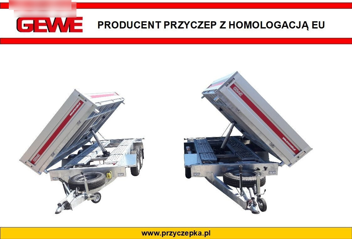 Gewe Kiper 3 stronny 3x1,8m - P3500 F/4 - Самосвальный прицеп: фото 1 Gewe Kiper 3 stronny 3x1,8m - P3500 F/4 - Самосвальный прицеп: фото 1