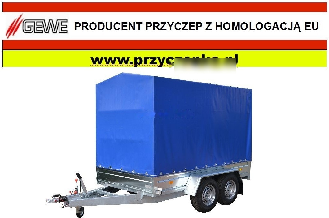 Gewe P3500 C/1, hamowana 2,6x1,3m - Тентованный прицеп: фото 1 Gewe P3500 C/1, hamowana 2,6x1,3m - Тентованный прицеп: фото 1