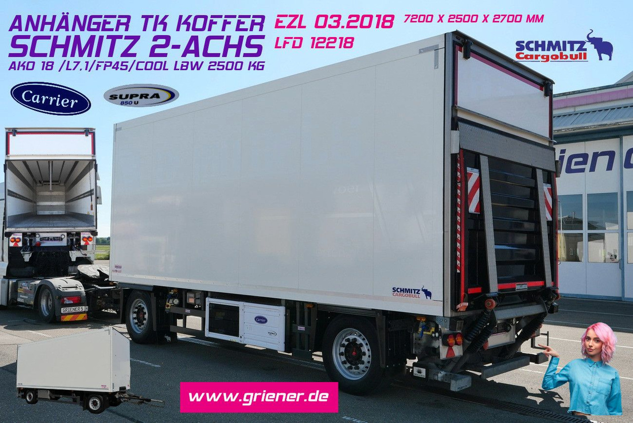 Schmitz Cargobull AKO 18 /FP45/COOL / LBW 2500 kg / BLUMEN !SUPRA - Прицеп-рефрижератор: фото 1 Schmitz Cargobull AKO 18 /FP45/COOL / LBW 2500 kg / BLUMEN !SUPRA - Прицеп-рефрижератор: фото 1