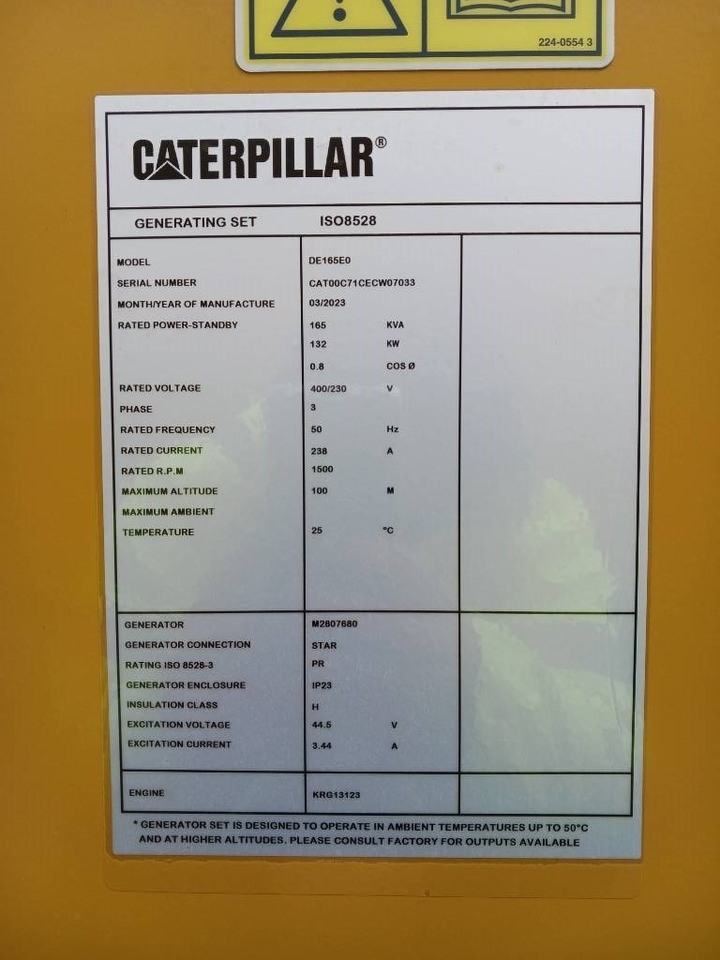 Электрогенератор CAT DE165E0 - 165 kVA Generator - DPX-18016: фото 6