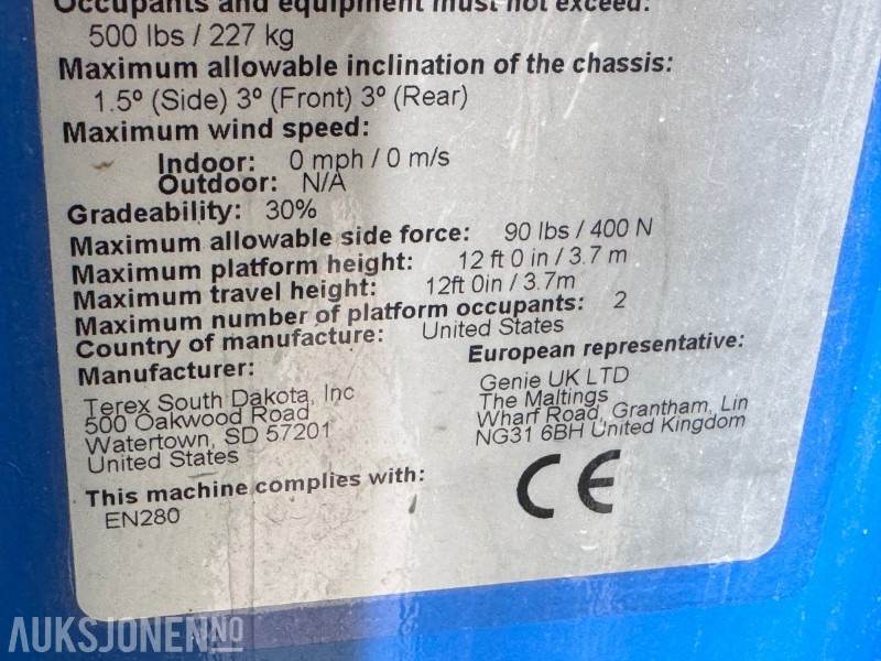 Подъёмник 2013 Genie GRC-12 - 5,5m mastelift: фото 11