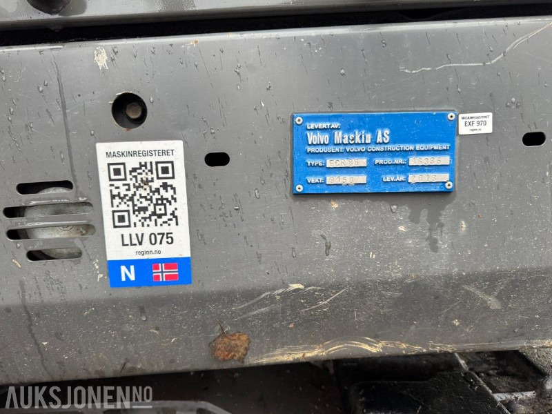 Мини-экскаватор 2013 Volvo ECR88 gravemaskin med 3 skuffer, Indexator tiltrotator Sertifisert 10.26 8677T: фото 45 Мини-экскаватор 2013 Volvo ECR88 gravemaskin med 3 skuffer, Indexator tiltrotator Sertifisert 10.26 8677T: фото 45