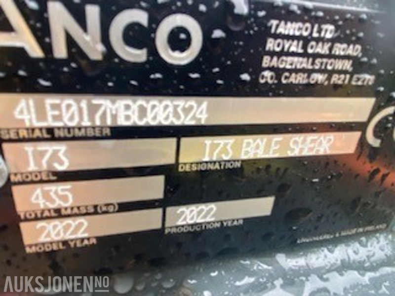 2022 Tanco i73 Bale Shear Rundballedeler - SMS-Feste - Сельскохозяйственная техника: фото 4 2022 Tanco i73 Bale Shear Rundballedeler - SMS-Feste - Сельскохозяйственная техника: фото 4