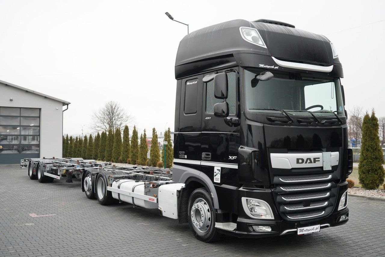 DAF XF 480 / BDF / 6X2 / ZESTAW TANDEM / SSC / I-PAR - Грузовик-контейнеровоз/ Сменный кузов: фото 2 DAF XF 480 / BDF / 6X2 / ZESTAW TANDEM / SSC / I-PAR - Грузовик-контейнеровоз/ Сменный кузов: фото 2