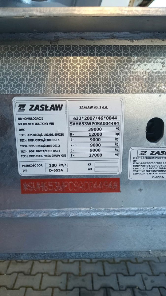 Самосвальный полуприцеп ZASŁAW WYWROTKA 26 m3 / FABRYCZNIE NOWA / STALOWA / RYN: фото 20 Самосвальный полуприцеп ZASŁAW WYWROTKA 26 m3 / FABRYCZNIE NOWA / STALOWA / RYN: фото 20