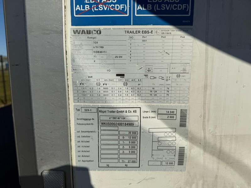 Полуприцеп-рефрижератор Kögel SVA 24 STANDARD NL FRIGO TRAILER, APK 13-11-2025, CARRIER.: фото 17