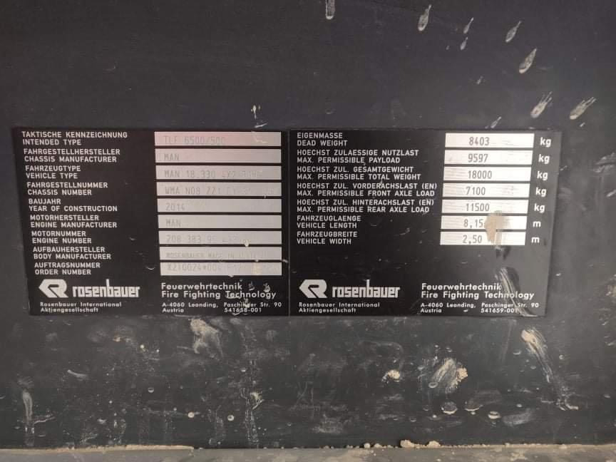 Rosenbauer MAN Mustang TLF 6500/500 - Пожарная машина: фото 5 Rosenbauer MAN Mustang TLF 6500/500 - Пожарная машина: фото 5