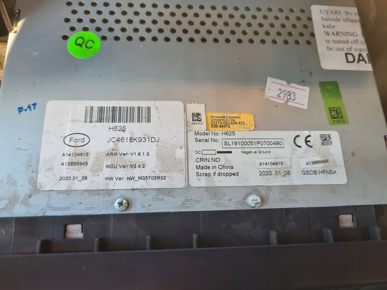 FORD WYŚWIETLACZ RADIO PANEL RADIA NAWIGACJI FORD F-MAX CARGO H625 JC46 18K931 - Приборная панель для Грузовиков: фото 5 FORD WYŚWIETLACZ RADIO PANEL RADIA NAWIGACJI FORD F-MAX CARGO H625 JC46 18K931 - Приборная панель для Грузовиков: фото 5