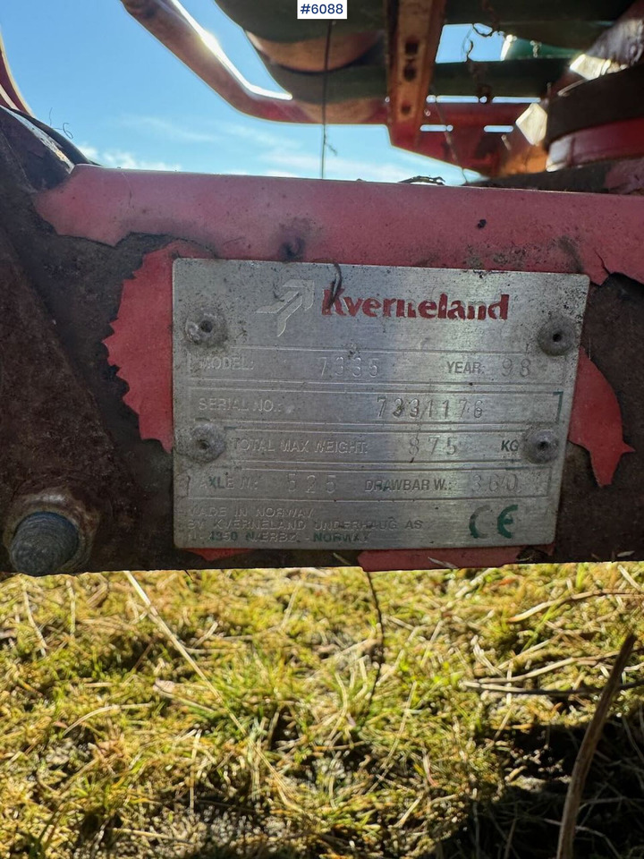 Техника для сенозаготовки 1998 Kverneland 7335 Round bale wrapper: фото 14 Техника для сенозаготовки 1998 Kverneland 7335 Round bale wrapper: фото 14