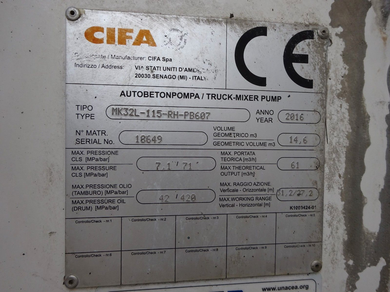 Автобетононасос Scania PUMI CIFA 32 Meter  4 Knick. Scania PUMI CIFA 32 Meter  4 Knick * Betonpumpe: фото 15