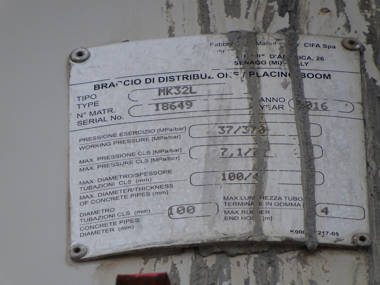 Автобетононасос Scania PUMI CIFA 32 Meter  4 Knick. Scania PUMI CIFA 32 Meter  4 Knick * Betonpumpe: фото 16