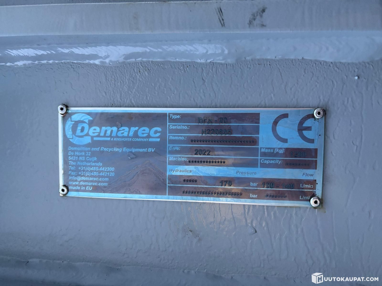 Demarec DFX-20 Hydraulic Breaker / Impact Hammer, 14–24 t, 2022 *Unused*, Lempäälä - Гидромолот: фото 3 Demarec DFX-20 Hydraulic Breaker / Impact Hammer, 14–24 t, 2022 *Unused*, Lempäälä - Гидромолот: фото 3