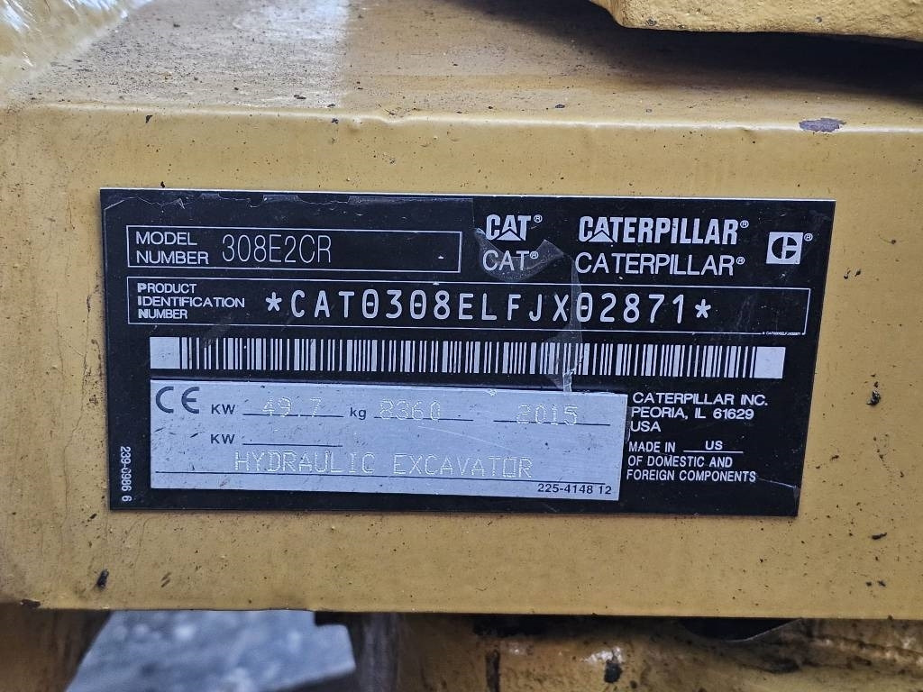 Гусеничный экскаватор CAT 308 E 2 CR: фото 44