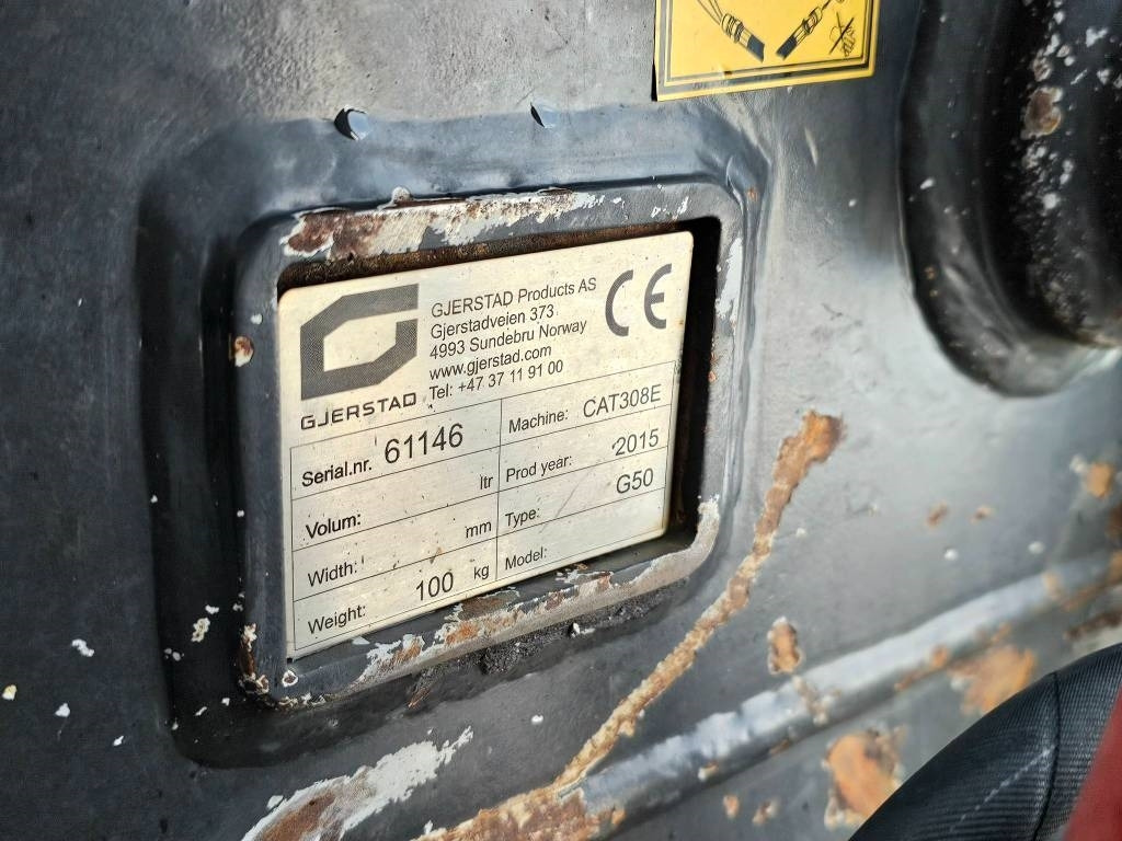 Гусеничный экскаватор CAT 308 E 2 CR: фото 23