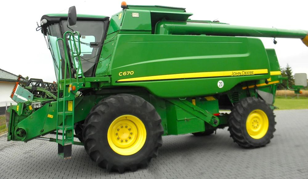 John Deere C 670 2008 Rok, heder 7,6m, 1900 mtg, Nie Malowany, Stan Idealny - Зерноуборочный комбайн: фото 3 John Deere C 670 2008 Rok, heder 7,6m, 1900 mtg, Nie Malowany, Stan Idealny - Зерноуборочный комбайн: фото 3