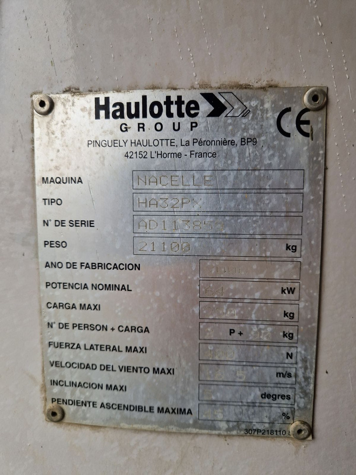 HAULOTTE HA 32 PX - Коленчатый подъемник: фото 5 HAULOTTE HA 32 PX - Коленчатый подъемник: фото 5