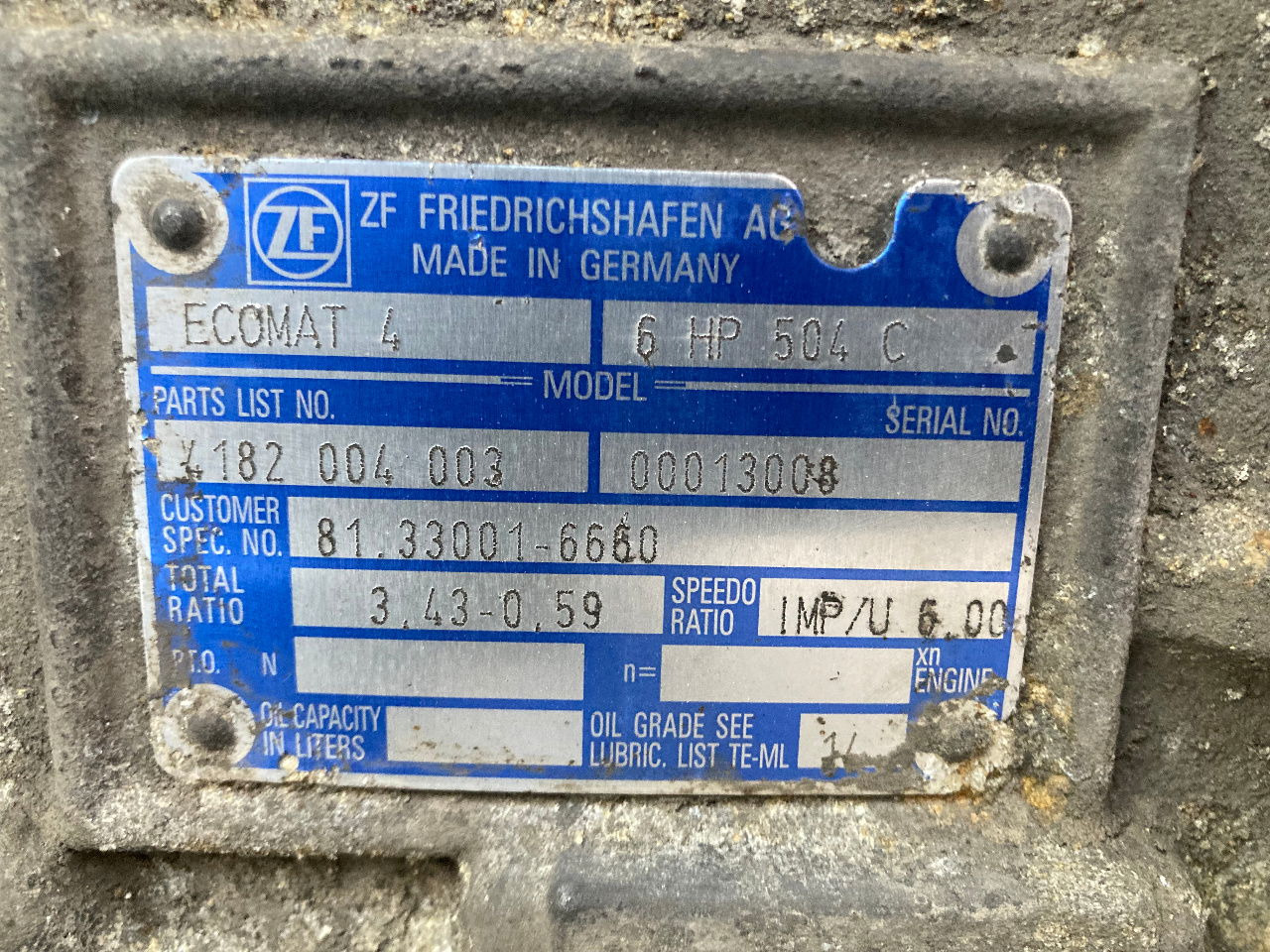 ZF Getriebe ZF 6HP 504 C 6HP504C 4182004003 MAN 81.33001-6660 81330016660 - Трансмиссия для Автобусов: фото 2 ZF Getriebe ZF 6HP 504 C 6HP504C 4182004003 MAN 81.33001-6660 81330016660 - Трансмиссия для Автобусов: фото 2