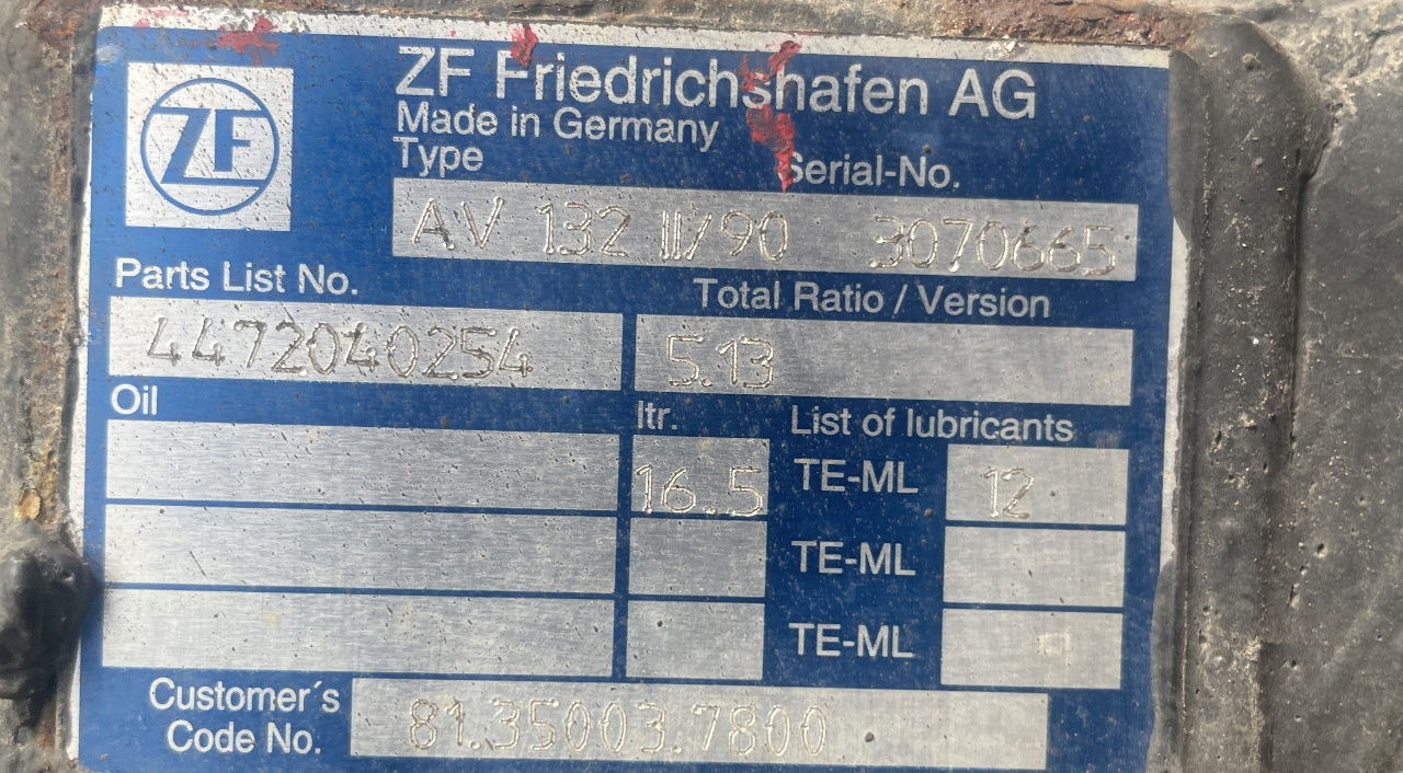 ZF Hinterachse Axis ZF AV132 II /90 5,13 4472040254 MAN Lions City - Задняя ось для Автобусов: фото 4 ZF Hinterachse Axis ZF AV132 II /90 5,13 4472040254 MAN Lions City - Задняя ось для Автобусов: фото 4