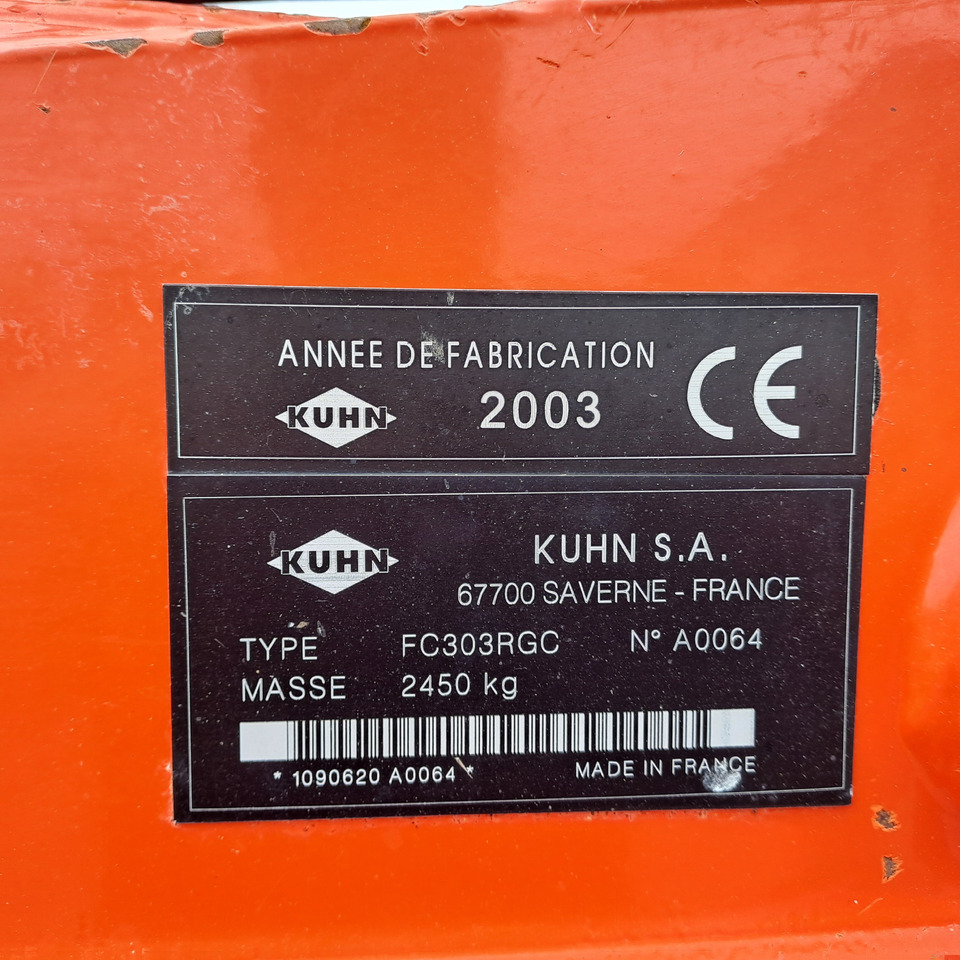 KUHN FC 303 RGC - Косилка: фото 2 KUHN FC 303 RGC - Косилка: фото 2