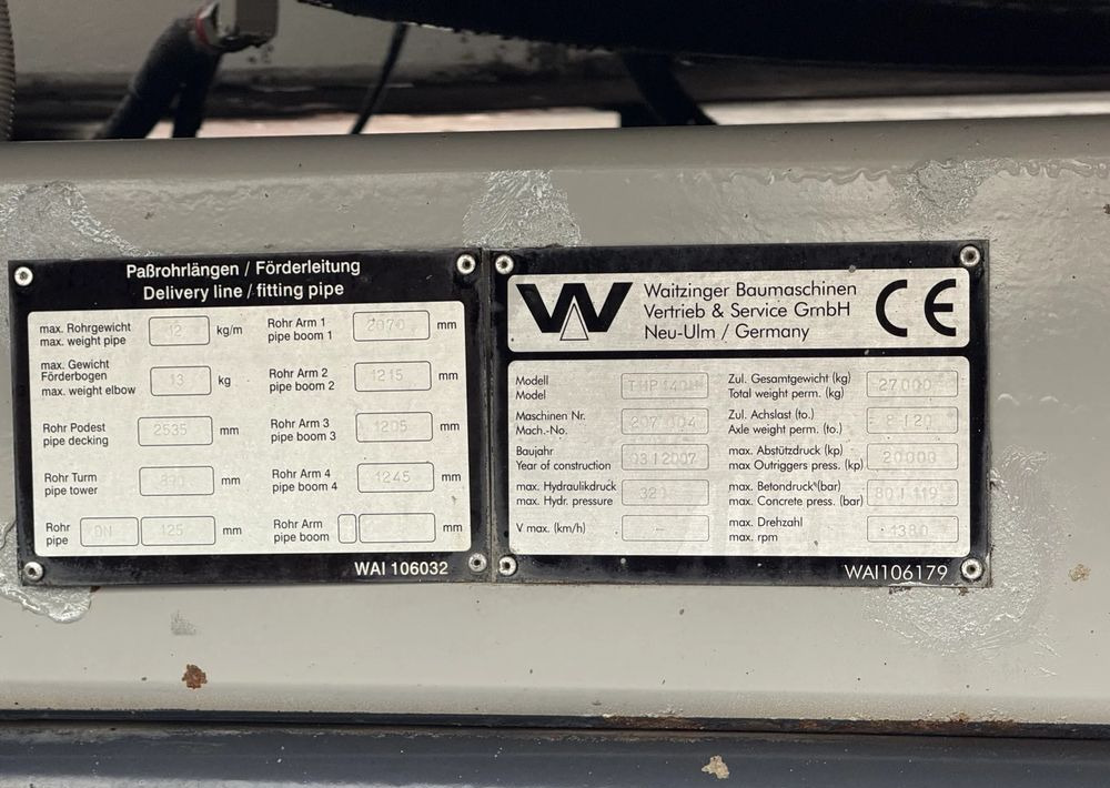 Автобетононасос Mercedes-Benz ACTROS 2636 6X4 36 M WAITZINGER: фото 17