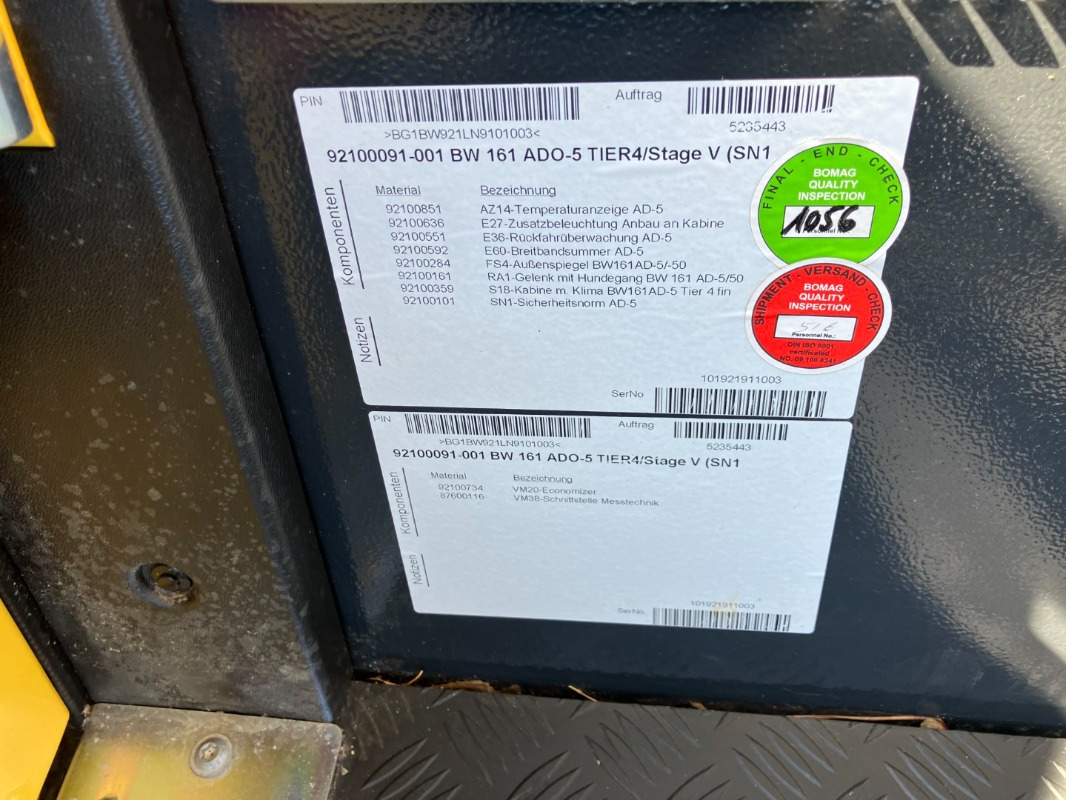 BOMAG DE BW 161 ADO-5 STage V/Tier 4f - Дорожный каток: фото 3 BOMAG DE BW 161 ADO-5 STage V/Tier 4f - Дорожный каток: фото 3