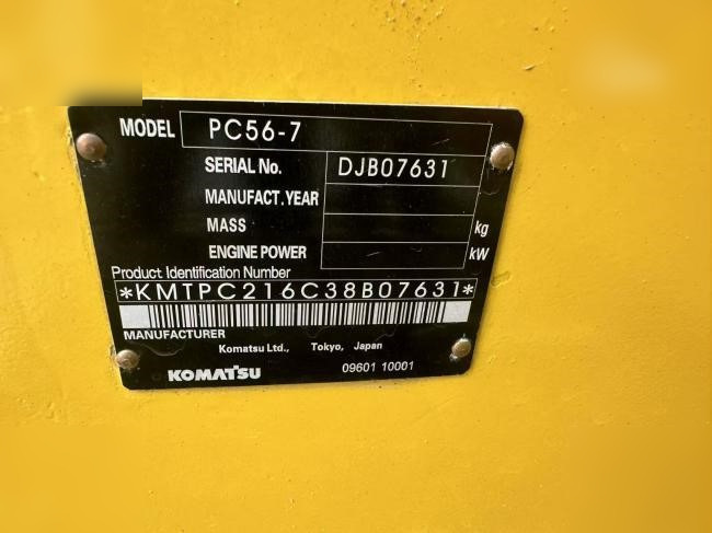 Мини-экскаватор KOMATSU PC56-7: фото 8 Мини-экскаватор KOMATSU PC56-7: фото 8