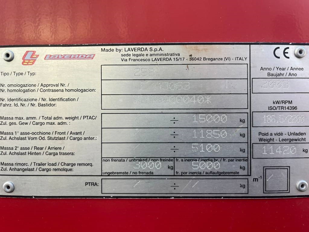 Laverda 25.50 - Зерноуборочный комбайн: фото 3 Laverda 25.50 - Зерноуборочный комбайн: фото 3