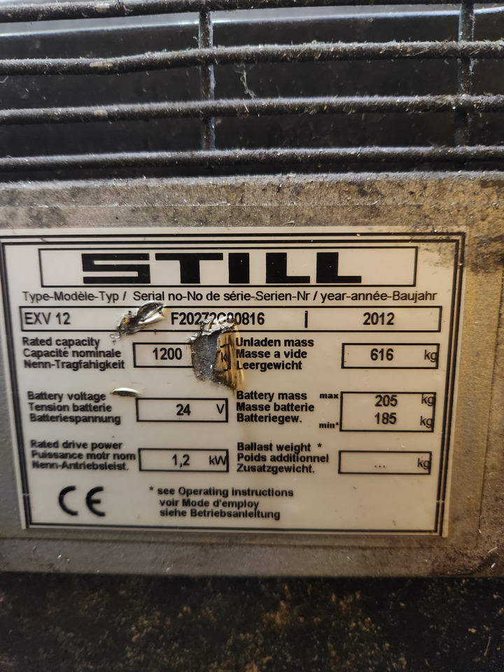 STILL EXV12 - Штабелер: фото 4 STILL EXV12 - Штабелер: фото 4