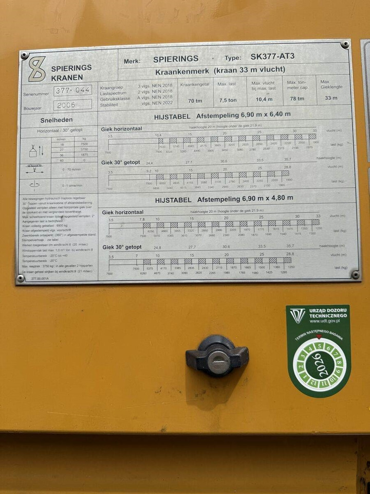 Spierings AT3 SK377 / 2006 / Klimatyzacja / LED (2x diesel) - Вседорожный кран: фото 3 Spierings AT3 SK377 / 2006 / Klimatyzacja / LED (2x diesel) - Вседорожный кран: фото 3