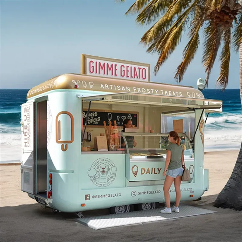 Maichi Fast Mobile Food Cart Food Coffee Vend Mobile Kitchen Mobile Food Trailer - Торговый прицеп: фото 4 Maichi Fast Mobile Food Cart Food Coffee Vend Mobile Kitchen Mobile Food Trailer - Торговый прицеп: фото 4