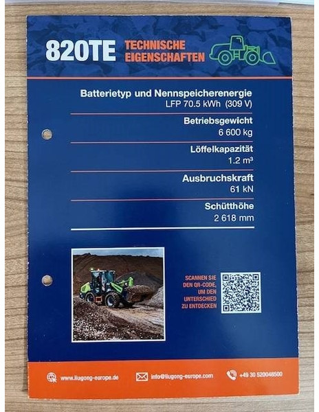LIUGONG 820 TE vollelektrisch, MIETE / RENTAL (12005253) - Колёсный погрузчик: фото 5 LIUGONG 820 TE vollelektrisch, MIETE / RENTAL (12005253) - Колёсный погрузчик: фото 5