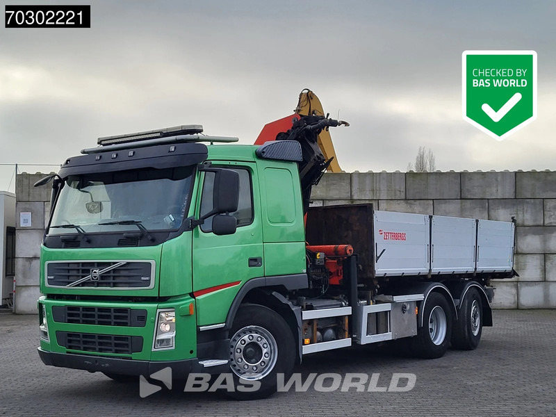 Volvo FM 340 FM 6X2 Palfinger PK23002 Crane 10m3 3-way tipper Lift+steering axle Euro 5 - Самосвал, Автоманипулятор: фото 1 Volvo FM 340 FM 6X2 Palfinger PK23002 Crane 10m3 3-way tipper Lift+steering axle Euro 5 - Самосвал, Автоманипулятор: фото 1