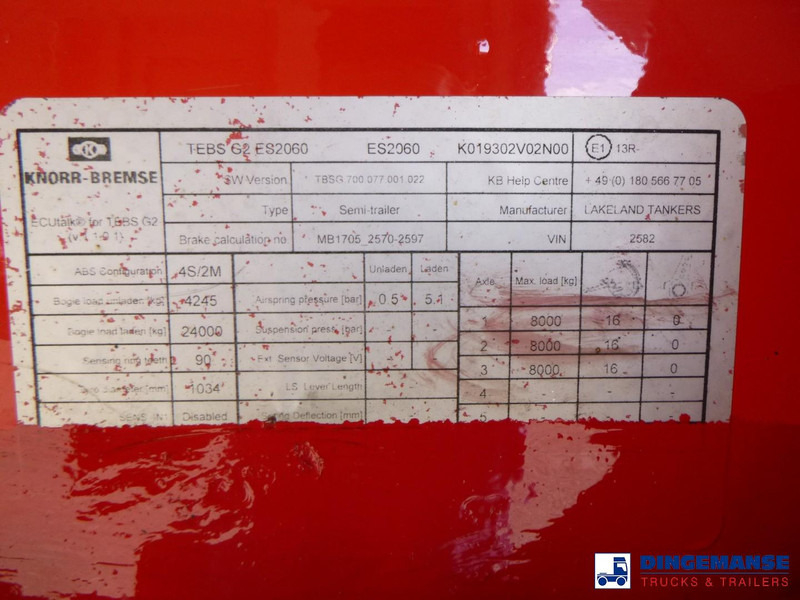 Полуприцеп-цистерна Lakeland Fuel tank alu 42.8 m3 / 6 comp: фото 17 Полуприцеп-цистерна Lakeland Fuel tank alu 42.8 m3 / 6 comp: фото 17