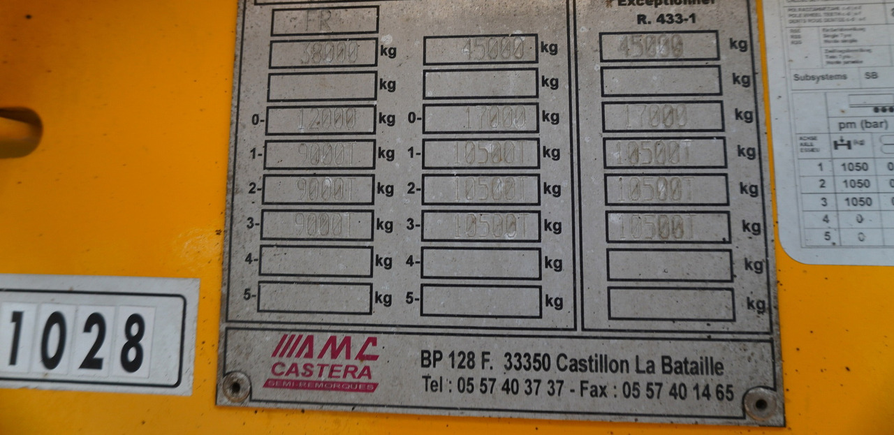 CASTERA S/R 38T semi-trailer / steering axle в лизинг CASTERA S/R 38T semi-trailer / steering axle: фото 12