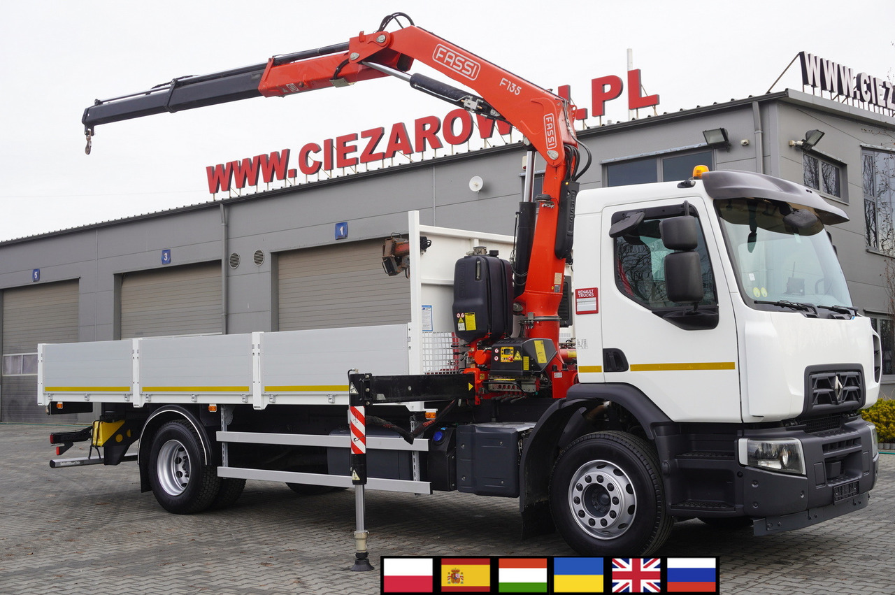 RENAULT C280 DTI 8 / FASSI crane 5.6 T / range 8 m / Flatbed 15 EPAL - Автоманипулятор: фото 1 RENAULT C280 DTI 8 / FASSI crane 5.6 T / range 8 m / Flatbed 15 EPAL - Автоманипулятор: фото 1