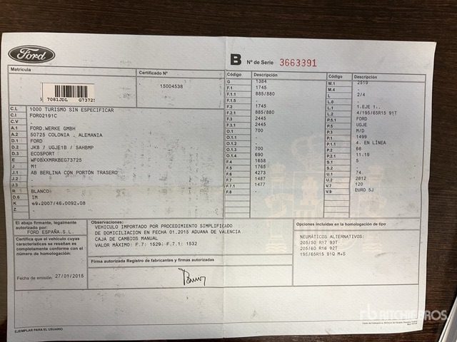 2015 Ford ECO SPORT Automobile - Внедорожник: фото 2 2015 Ford ECO SPORT Automobile - Внедорожник: фото 2