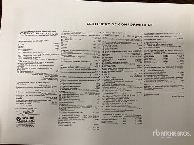2020 Goupil G4M Electric Utility Vehicle - Коммунальная/ Специальная техника: фото 2 2020 Goupil G4M Electric Utility Vehicle - Коммунальная/ Специальная техника: фото 2