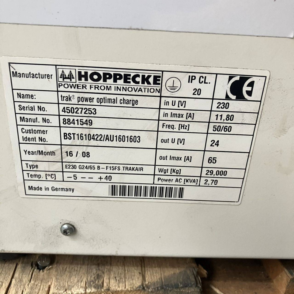Hoppecke E230 G24/65 B-F15FS Trak power Optimal Charge - Запчасти для Погрузочно-разгрузочной техники: фото 5 Hoppecke E230 G24/65 B-F15FS Trak power Optimal Charge - Запчасти для Погрузочно-разгрузочной техники: фото 5