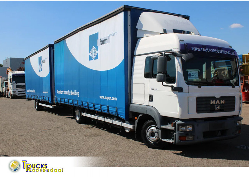 MAN TGL 8.210 + TRAILER + SLEEPCAB COMBI - Тентованный грузовик: фото 1 MAN TGL 8.210 + TRAILER + SLEEPCAB COMBI - Тентованный грузовик: фото 1
